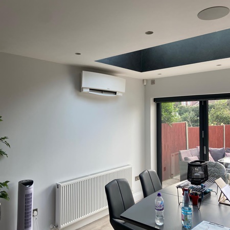 Air conditioning unit in kitchen