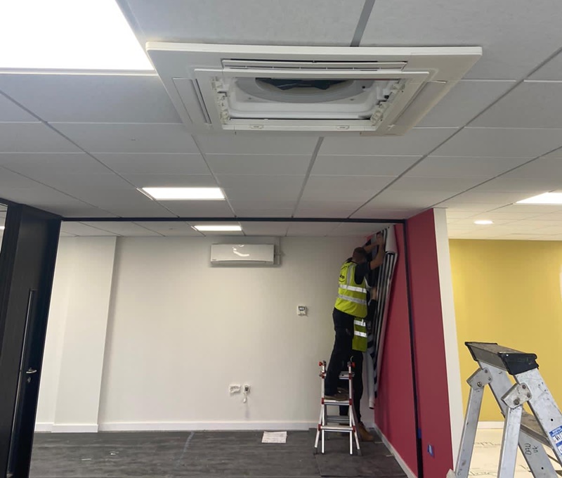 Ventilation units installed for a commercial office