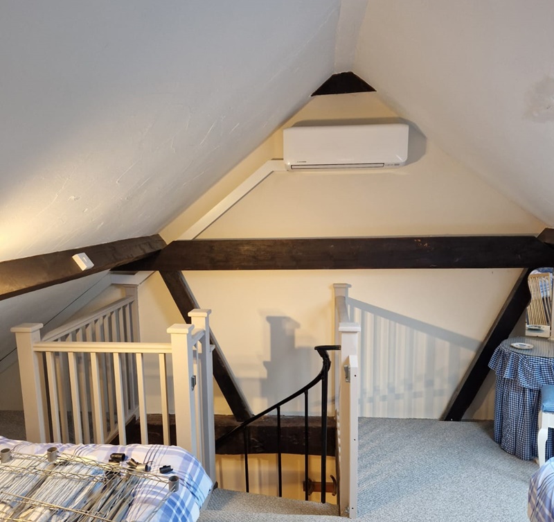 Air Conditioning installed into loft bedroom