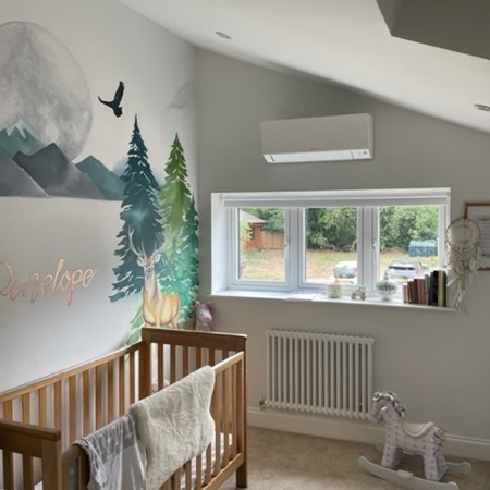 Sleek Air conditioning in bedroom