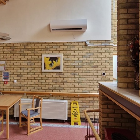 Air conditioning unit in a school