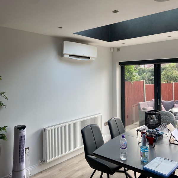 Air con unit in open plan house